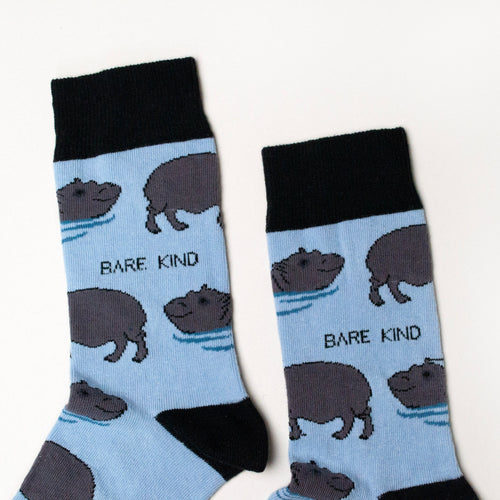 Bare Kind Save the Hippos Bamboo Socks