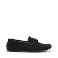Hugs & Co Mens Tasselled Driving Loafers Black Suede