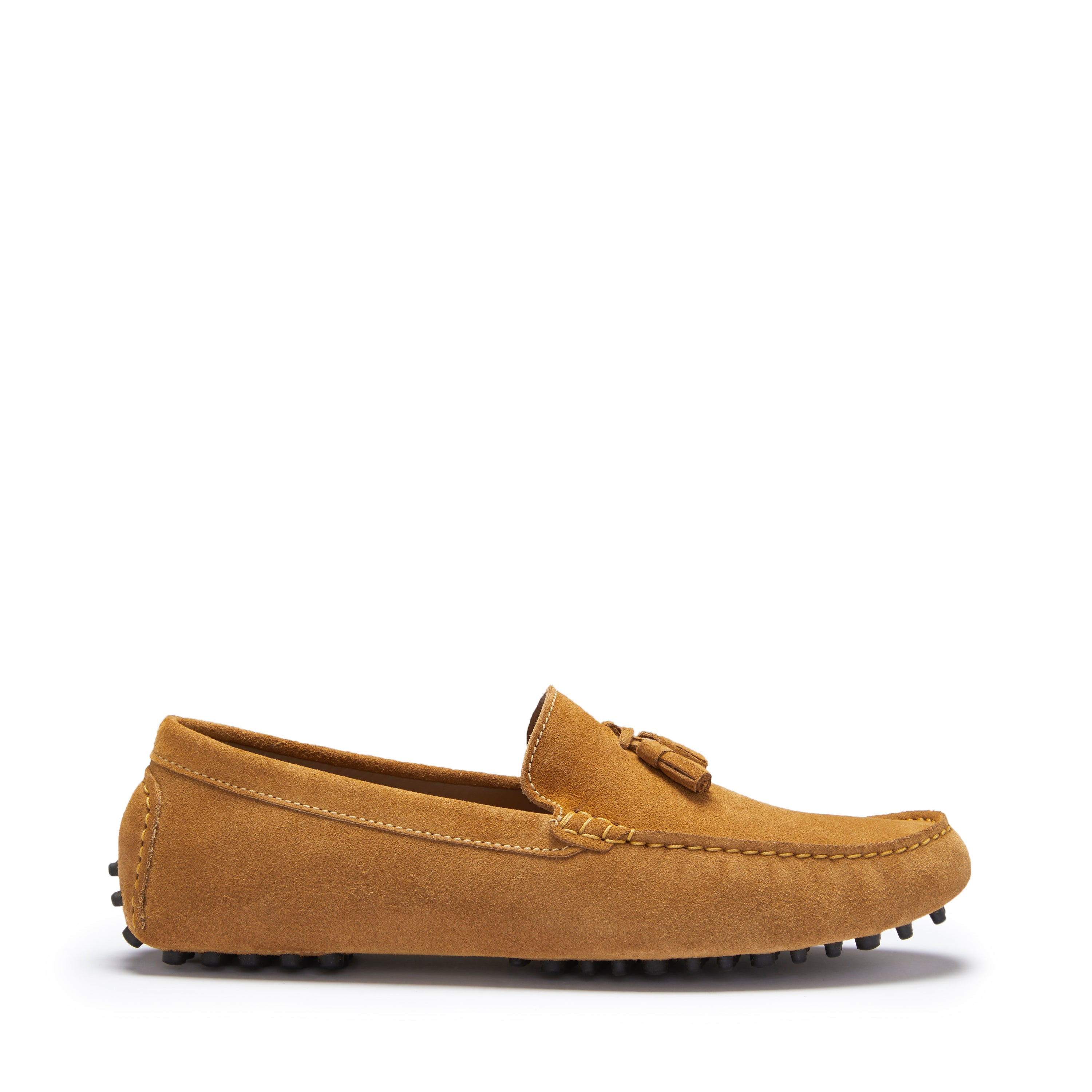 Hugs & Co Mens Tasselled Driving Loafers Tobacco Suede