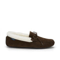 Hugs & Co Mens Slippers Sheepskin Brown Suede