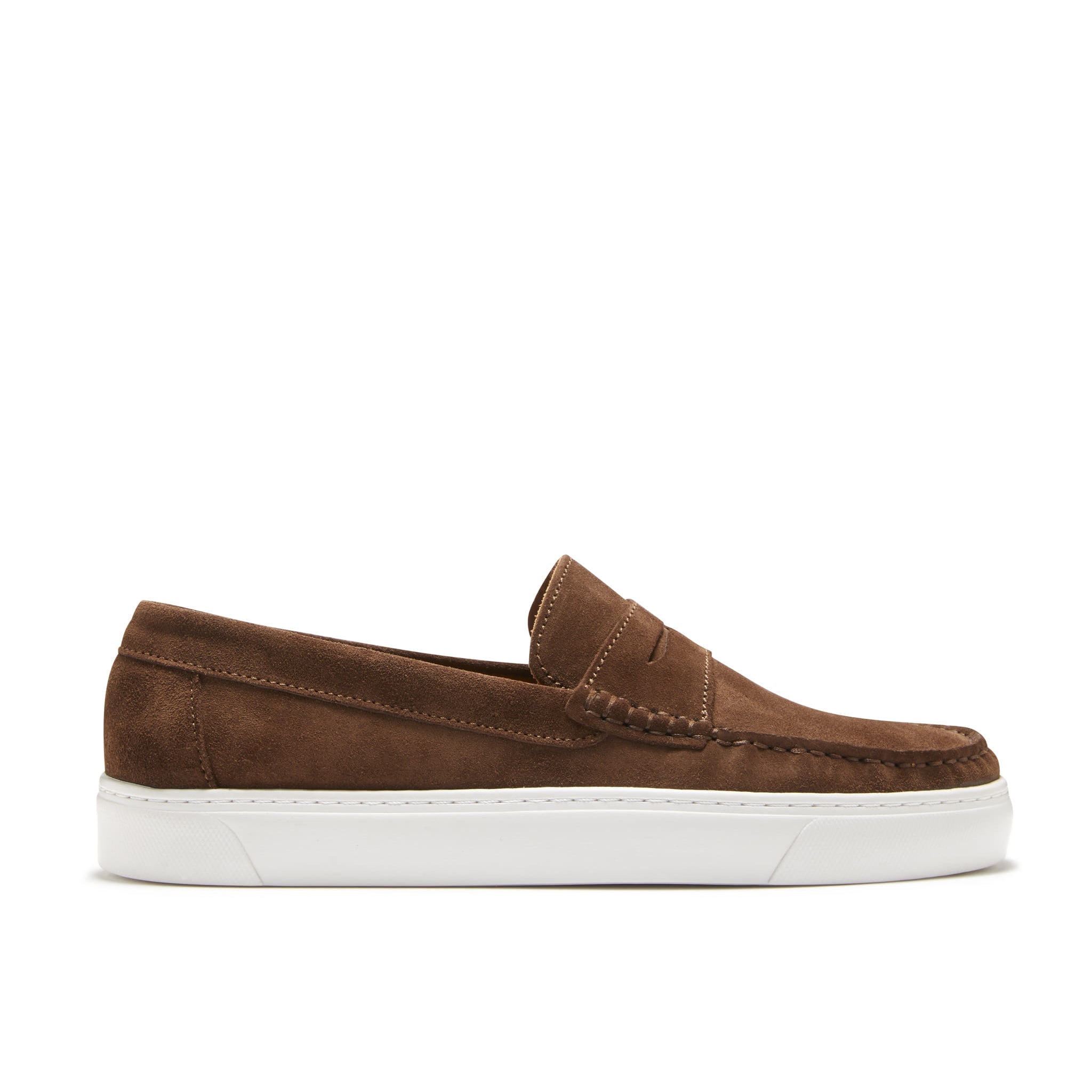 Hugs & Co Mens Slip-on Sneaker Loafers Brown Suede