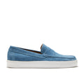 Hugs & Co Mens Slip-on Sneaker Loafers Petrol Blue Suede