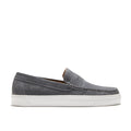 Hugs & Co Mens Slip-on Sneaker Loafers Slate Grey Suede