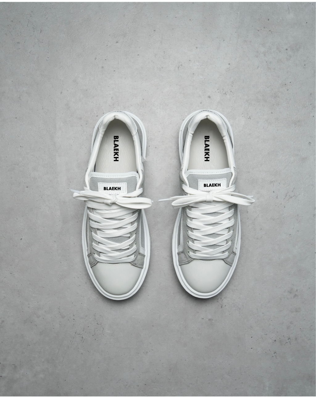Blaekh Staple White Grey Trainers