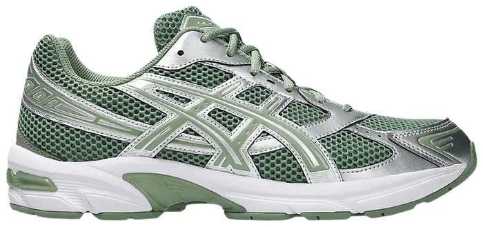 ASICS GEL-1130 Swamp Green Silver Trainers