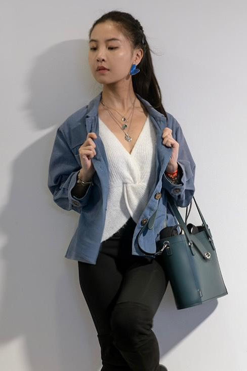 Zatchels Pine mini shopper bag lifestyle view