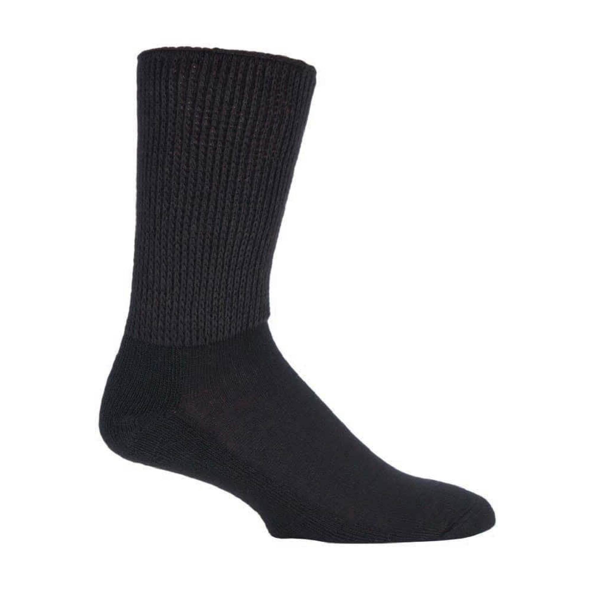 IOMI 3 Pack Extra Wide Cotton Diabetic Socks for Swollen Legs