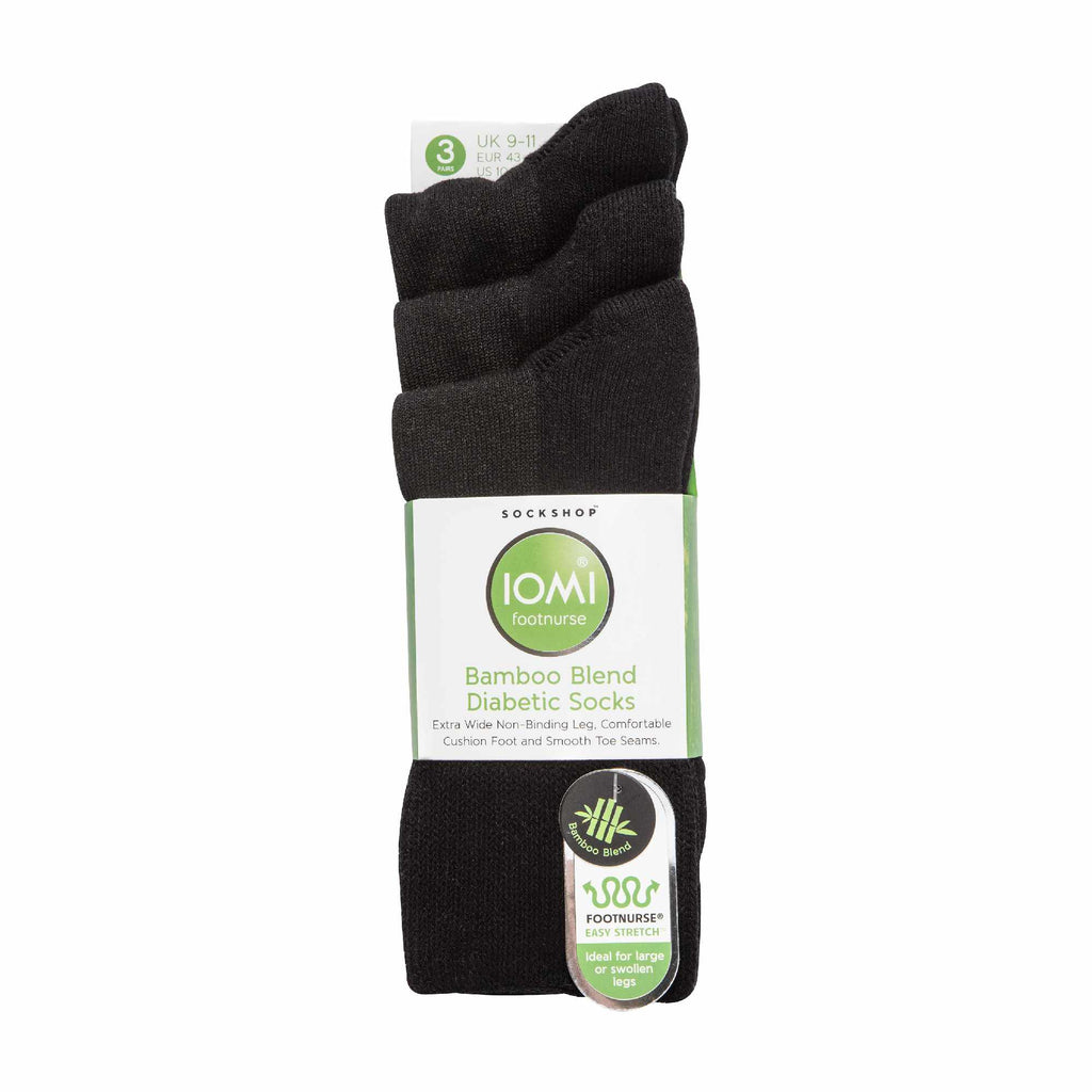 Sock Snob 3 Pack Extra Wide Bamboo Diabetic Socks for Swollen Legs