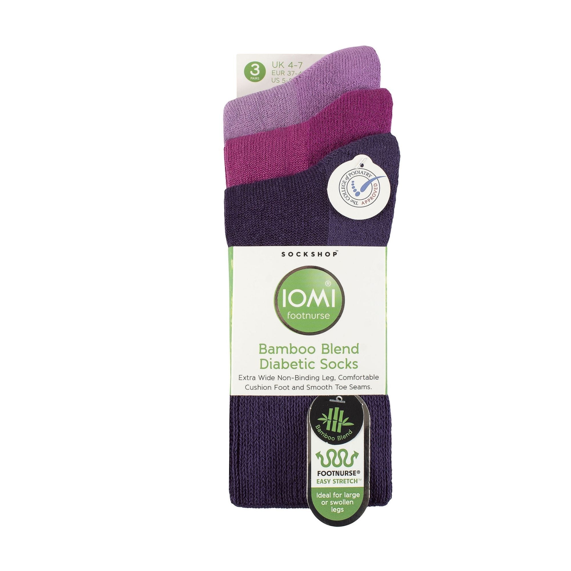 Sock Snob 3 Pack Extra Wide Bamboo Diabetic Socks for Swollen Legs