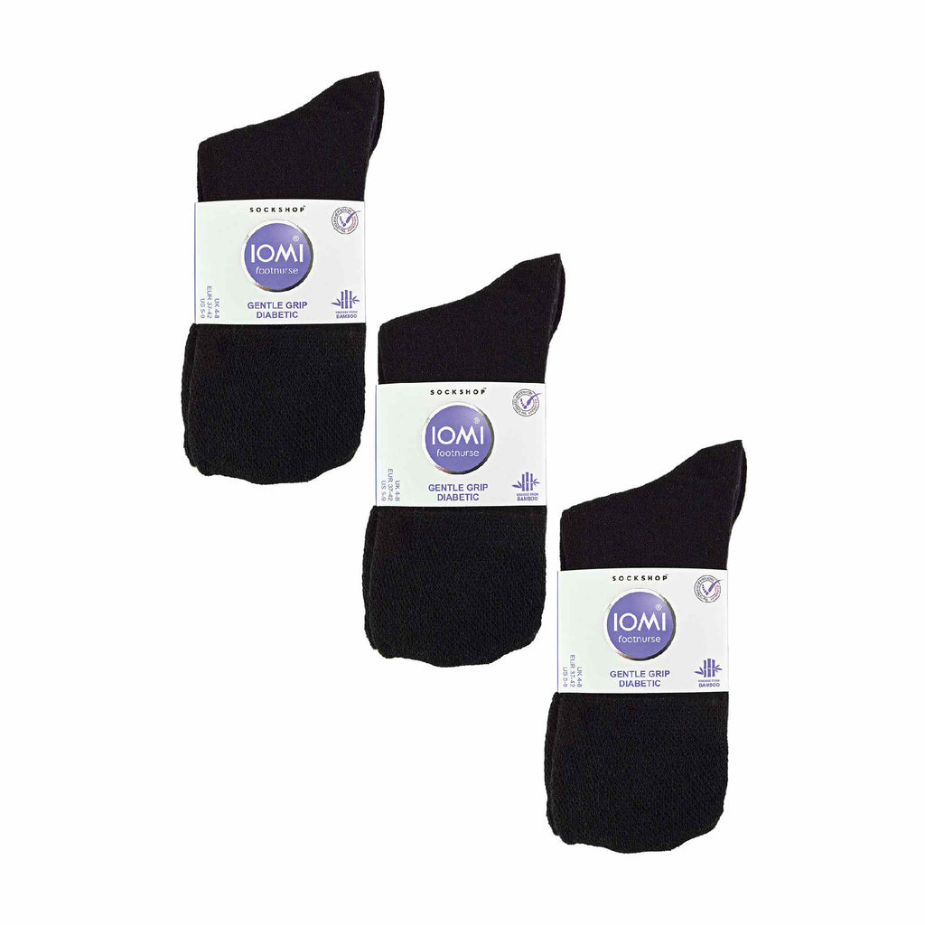 Gentle Grip 6 Pack Womens Non Elastic Bamboo Diabetic Socks