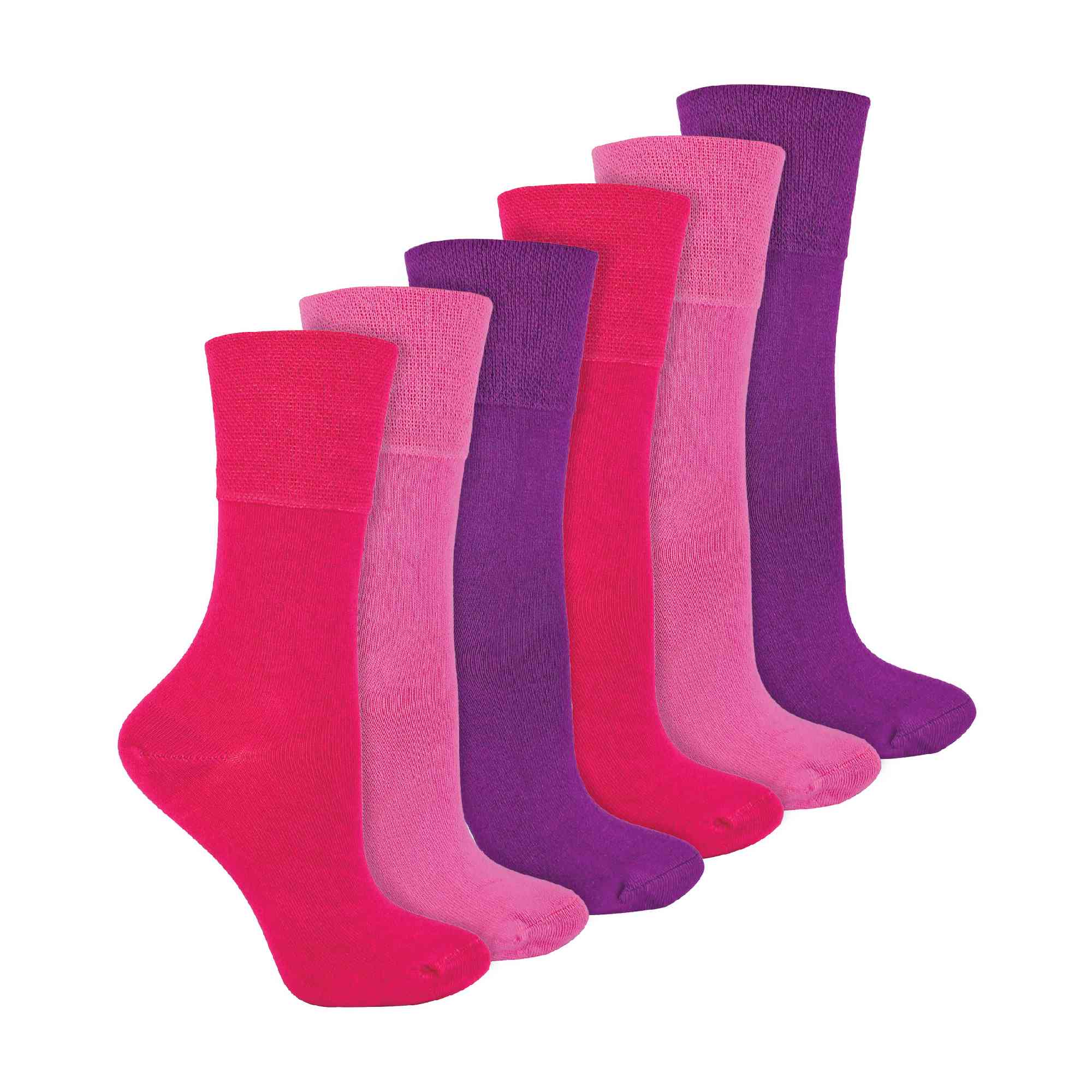 Gentle Grip 6 Pack Womens Non Elastic Bamboo Diabetic Socks