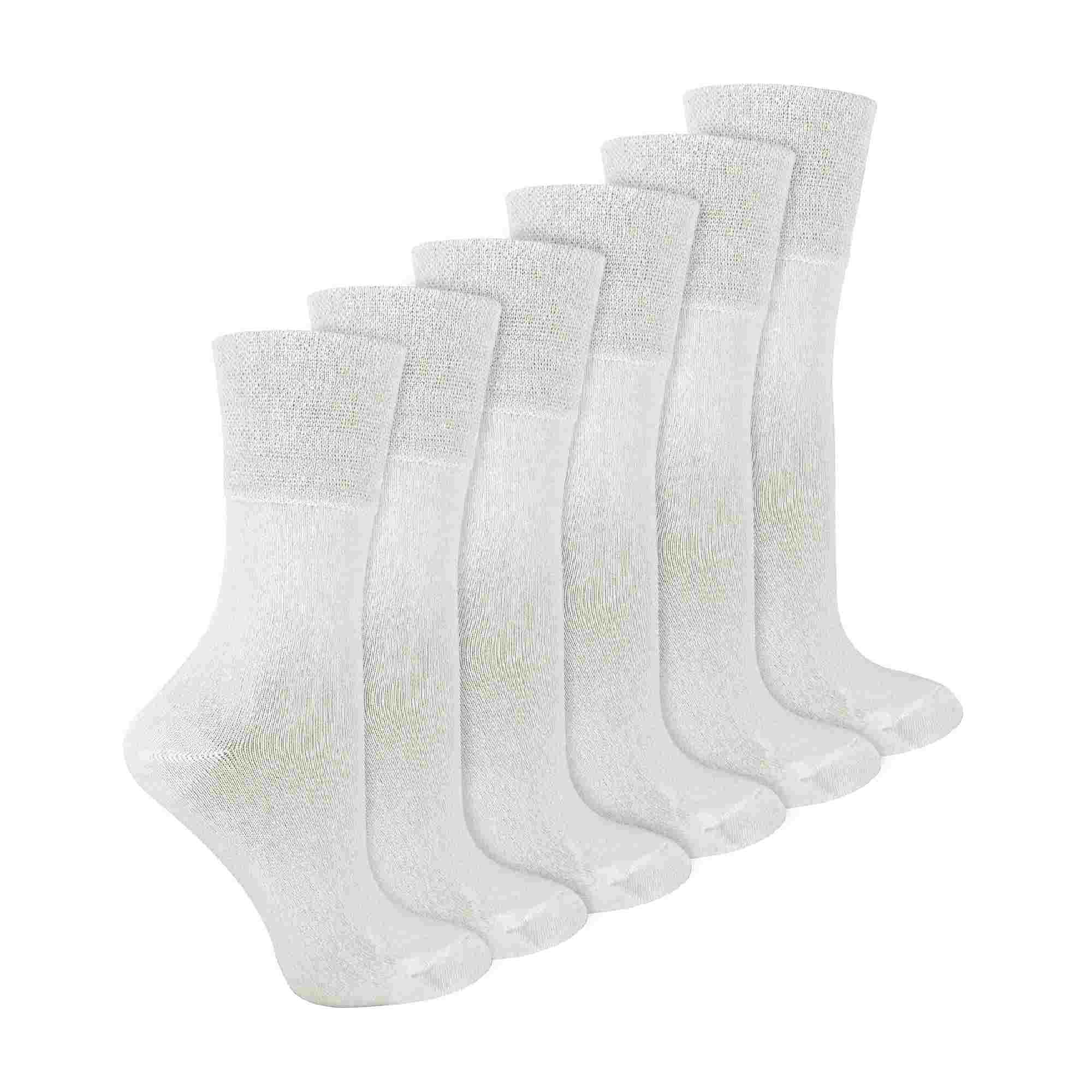 Gentle Grip 6 Pack Womens Non Elastic Bamboo Diabetic Socks