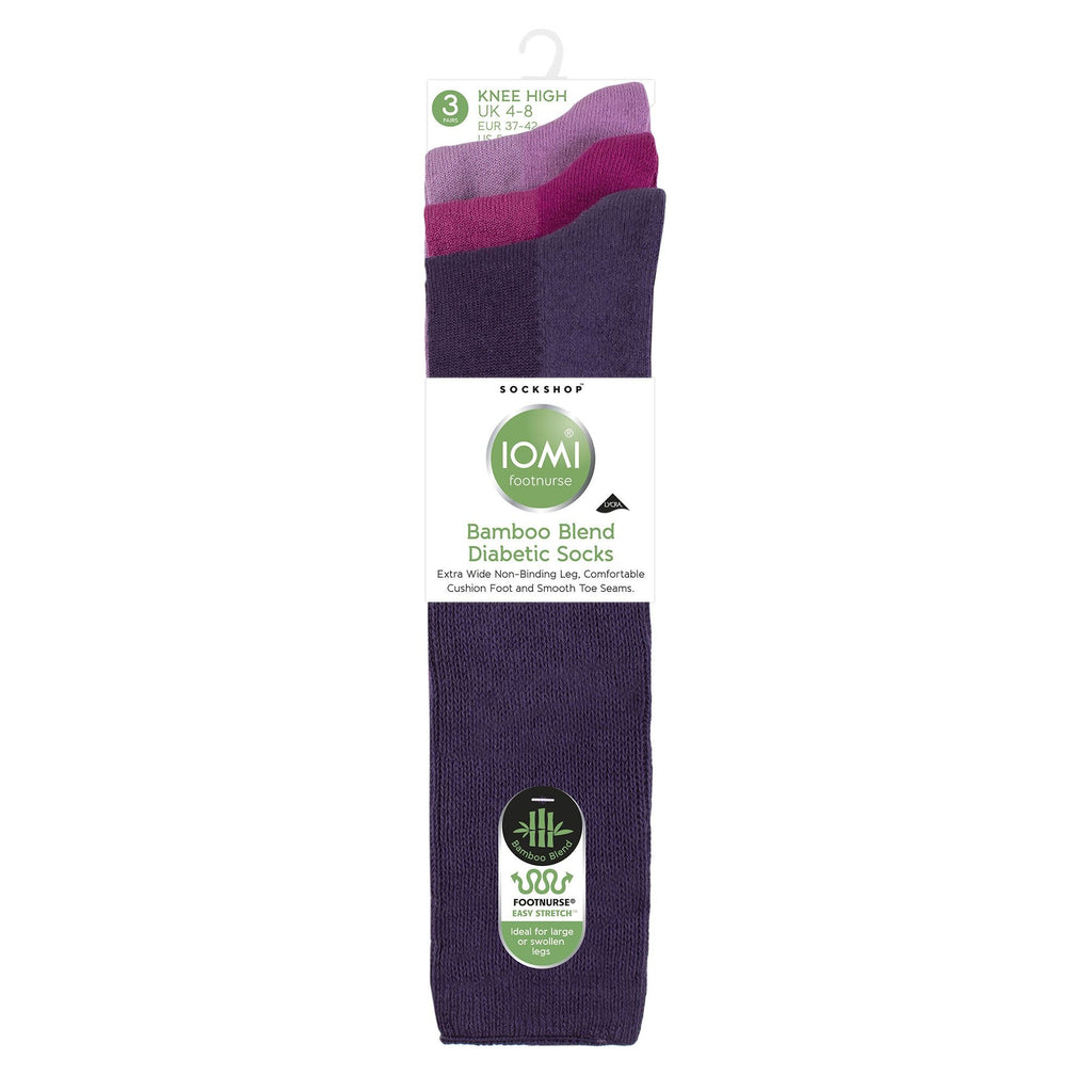 Sock Snob 3 Pack Womens Knee High Soft Bamboo Diabetic Socks