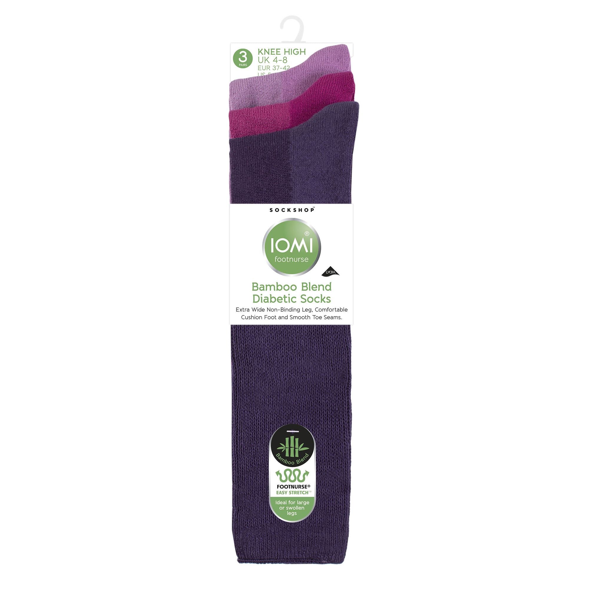 Sock Snob 3 Pack Womens Knee High Soft Bamboo Diabetic Socks