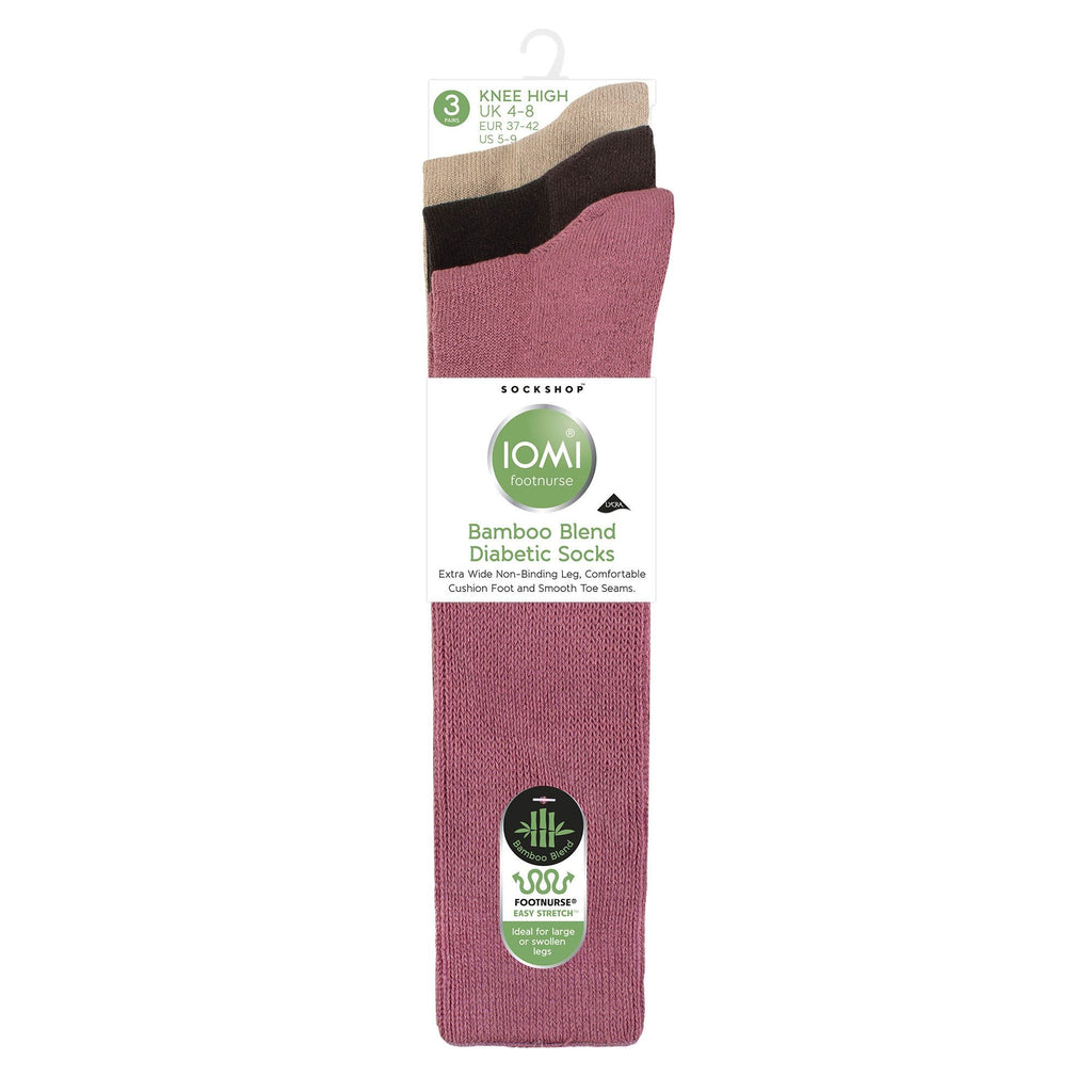 Sock Snob 3 Pack Womens Knee High Soft Bamboo Diabetic Socks