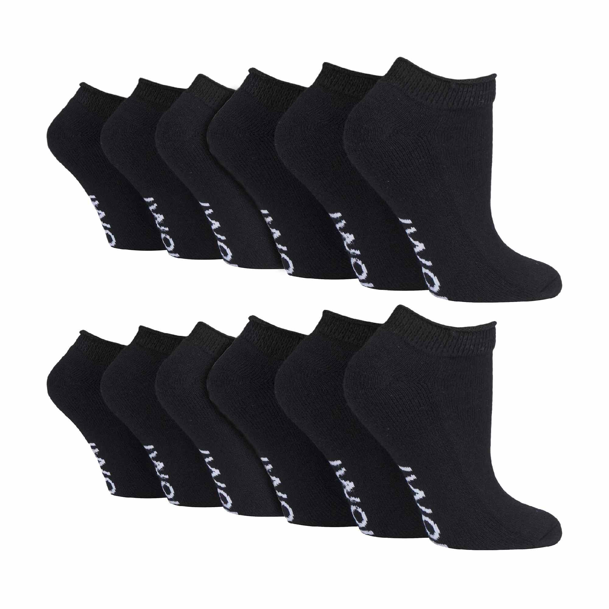 IOMI 12 Pair Unisex Low-Cut Diabetic Trainer Socks: Ideal for Swollen Feet and Ankle