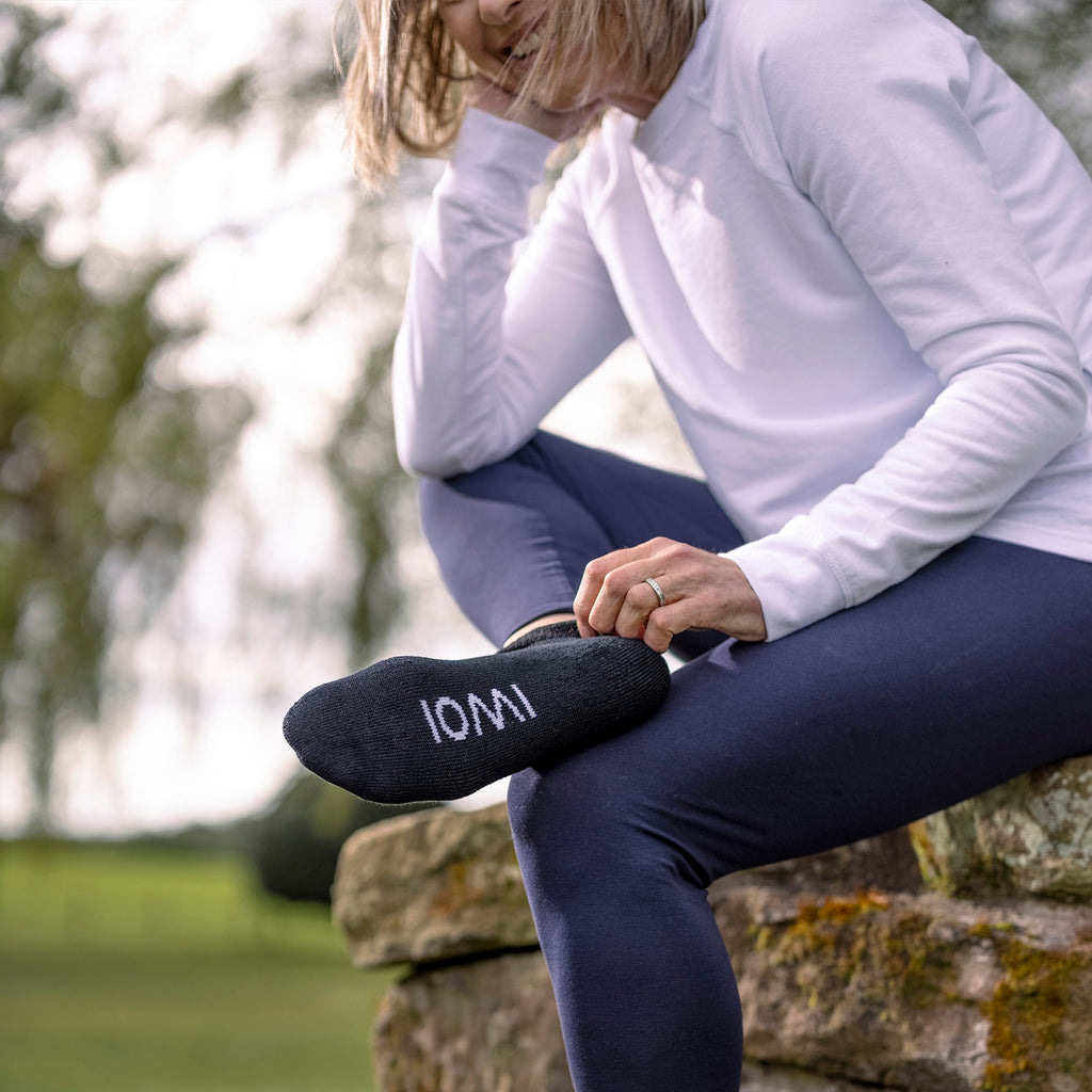 IOMI 12 Pair Unisex Low-Cut Diabetic Trainer Socks: Ideal for Swollen Feet and Ankle