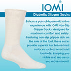 IOMI 6 Pack Diabetic Bed Socks with Grips