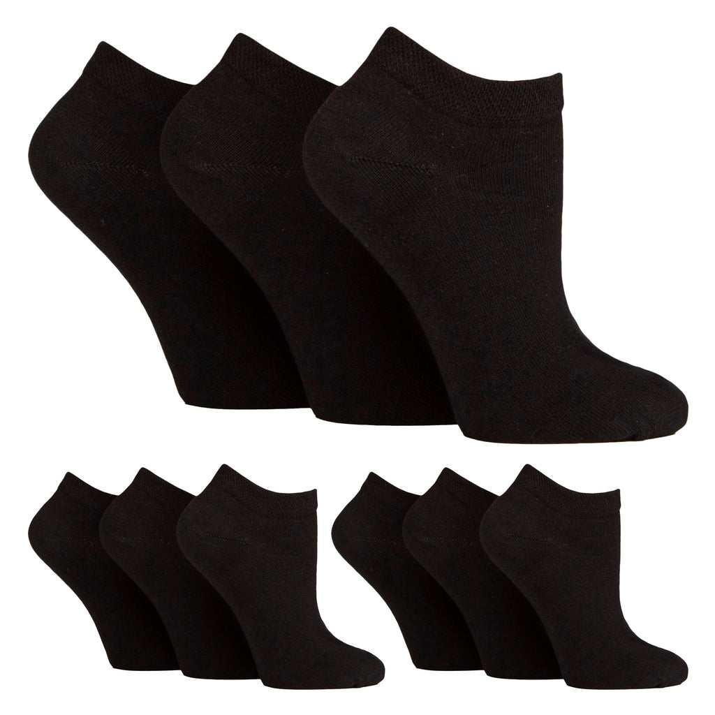 IOMI 9 Pack Womens Diabetic Trainer Socks