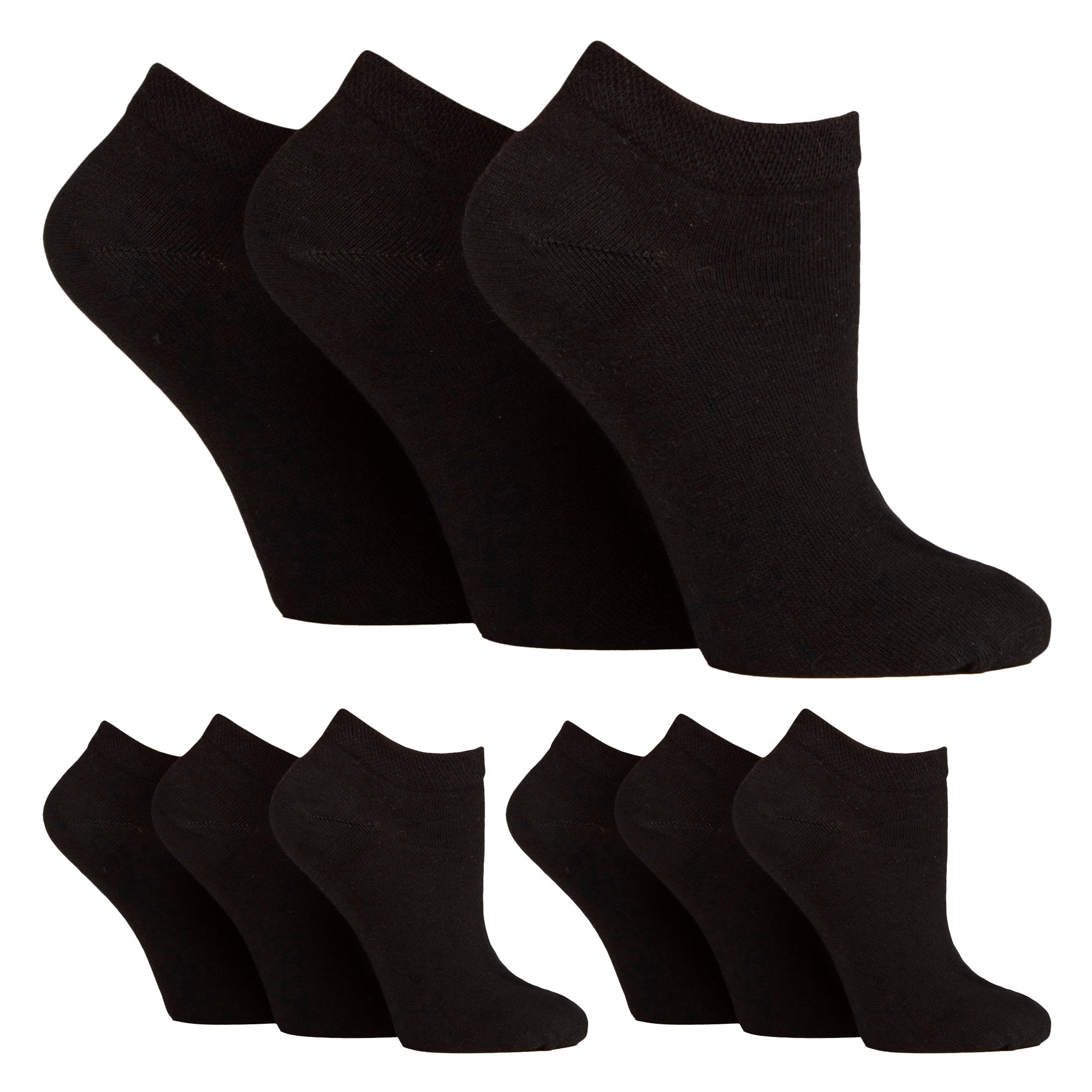 IOMI 9 Pack Womens Diabetic Trainer Socks