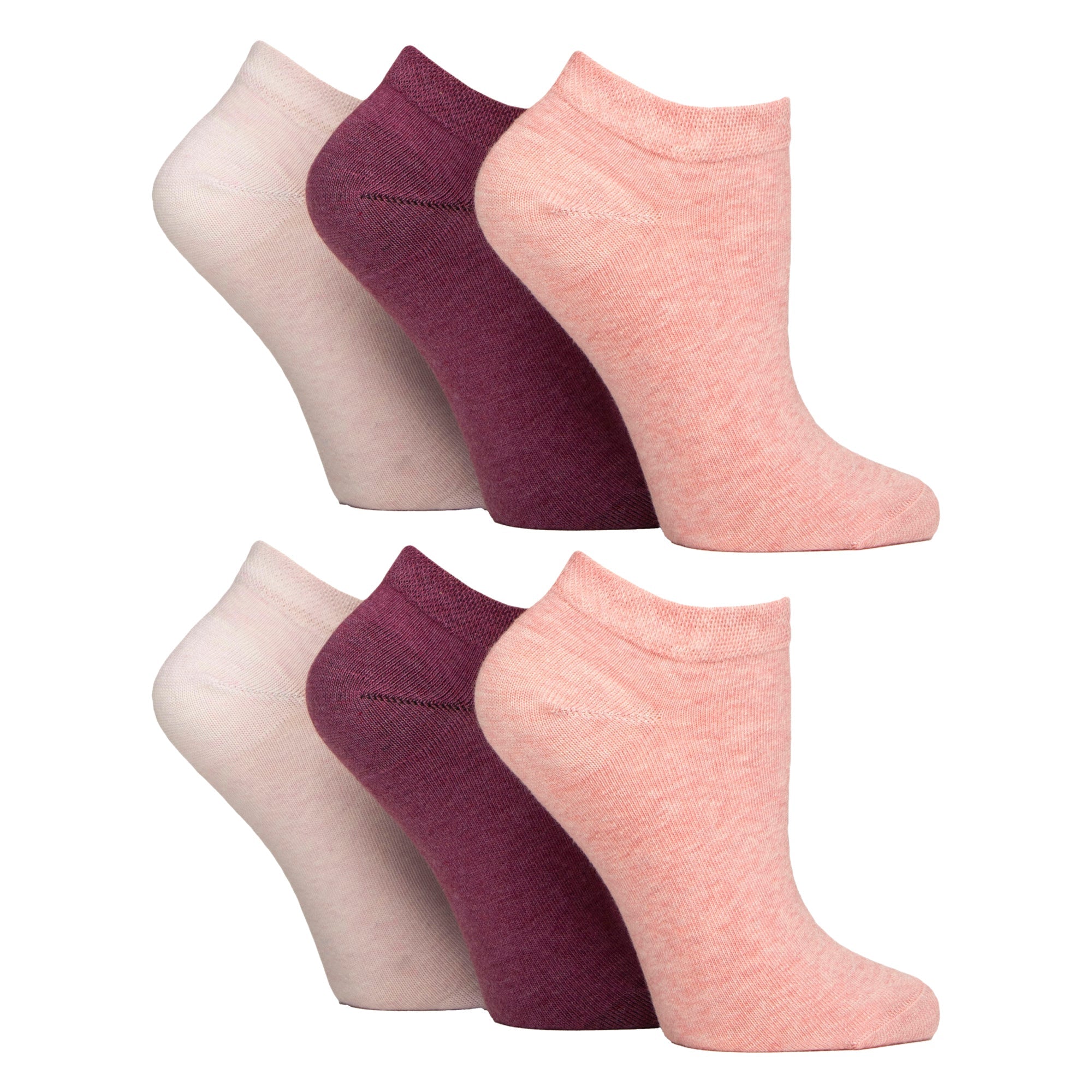 IOMI 6 Pack Womens Diabetic Trainer Socks Extra Wide Socks for Swollen Feet