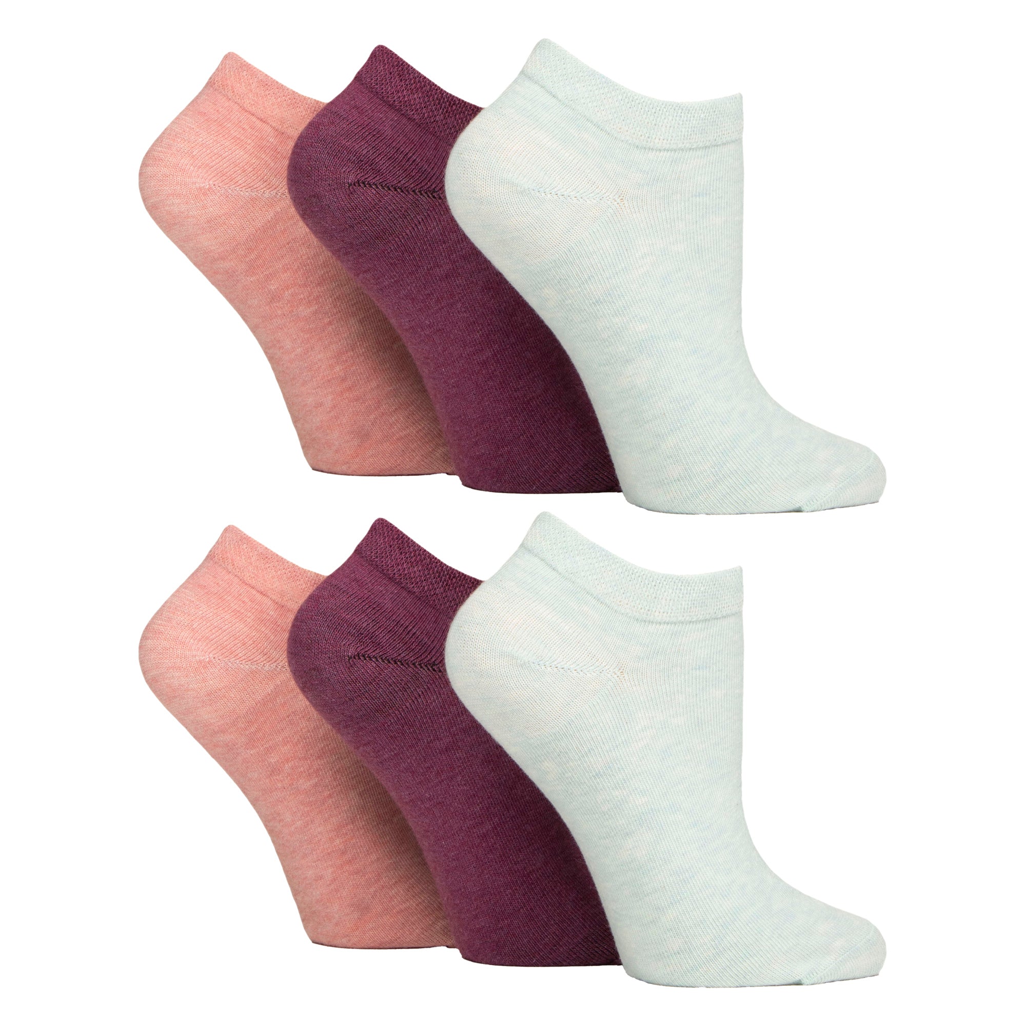 IOMI 6 Pack Womens Diabetic Trainer Socks Extra Wide Socks for Swollen Feet