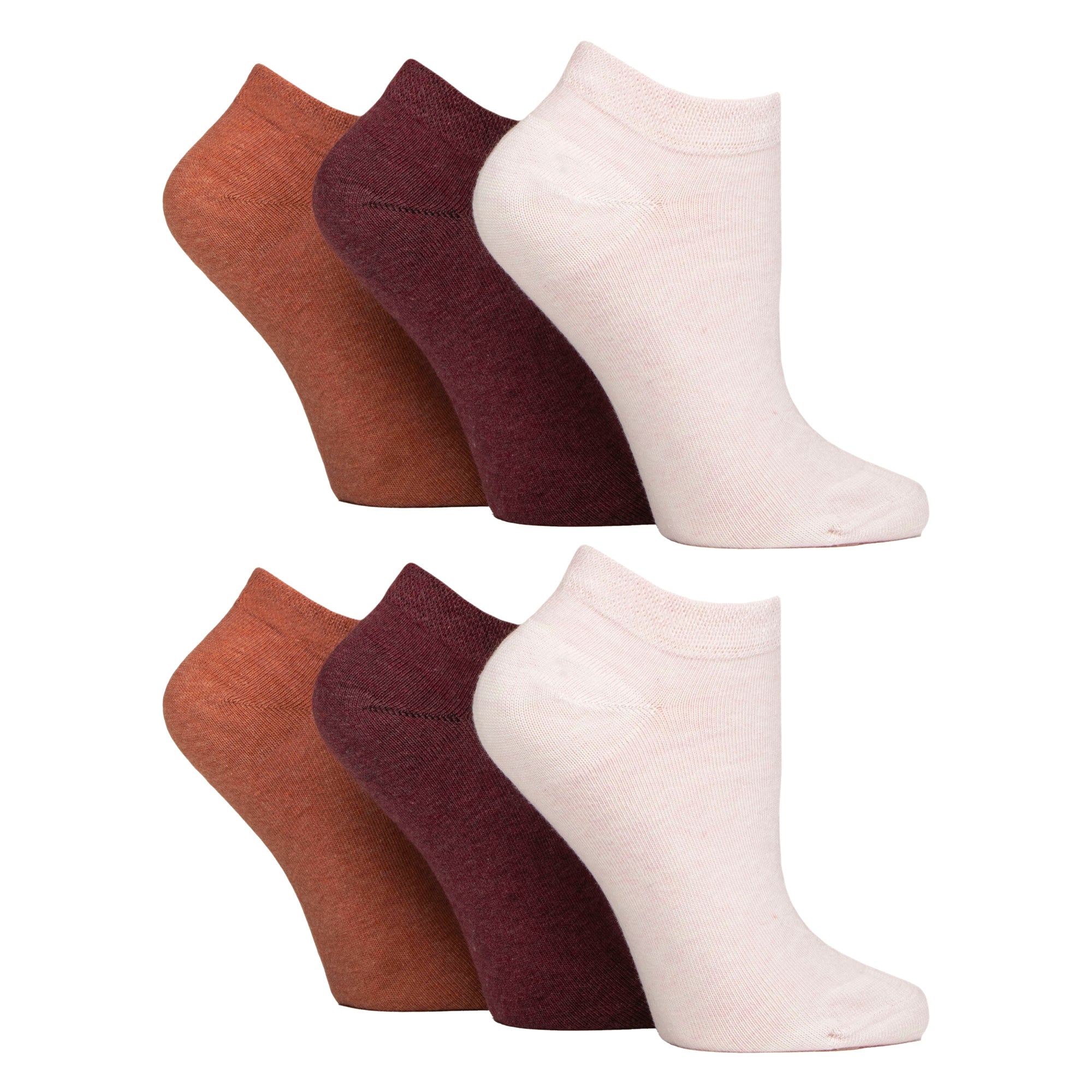 IOMI 6 Pack Womens Diabetic Trainer Socks Extra Wide Socks for Swollen Feet