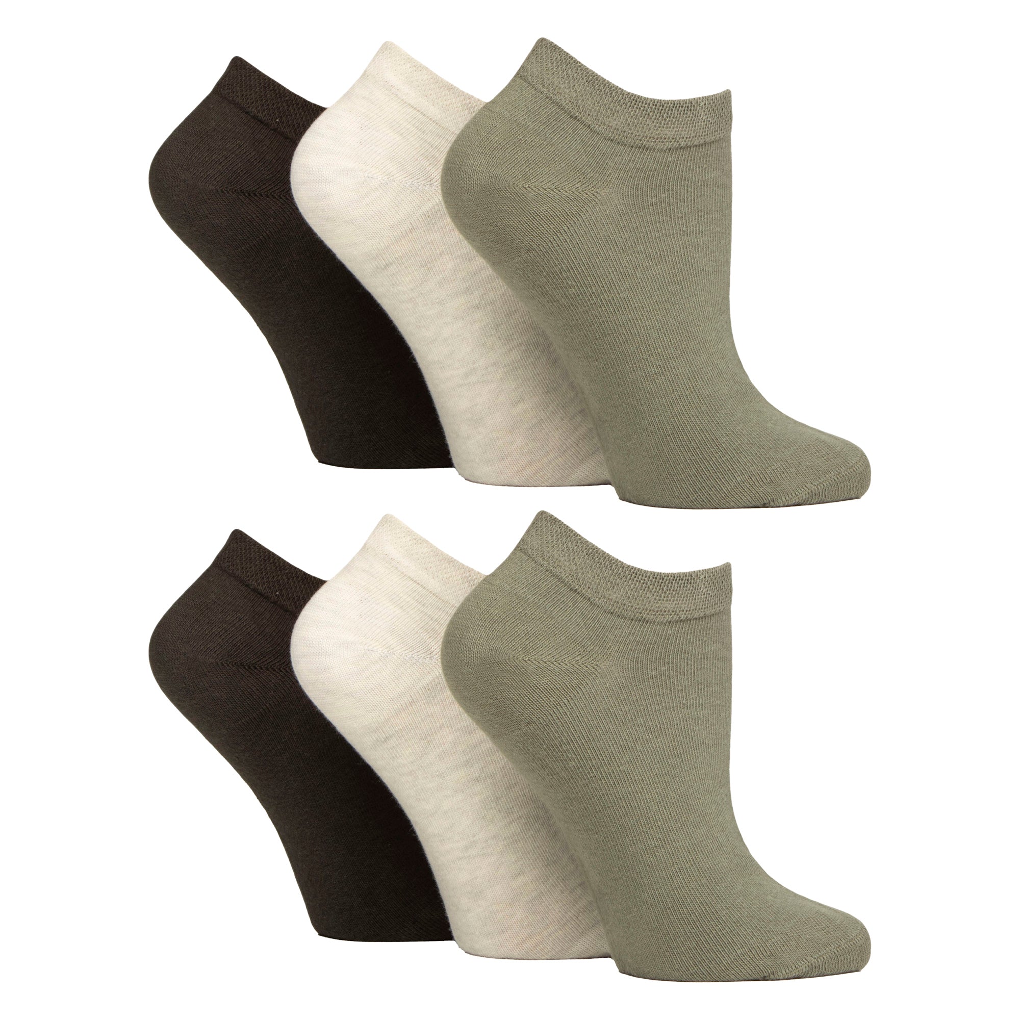 IOMI 6 Pack Womens Diabetic Trainer Socks Extra Wide Socks for Swollen Feet