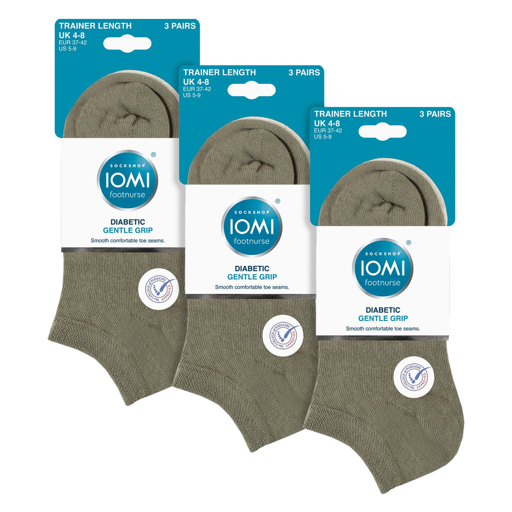 IOMI 9 Pack Womens Diabetic Trainer Socks