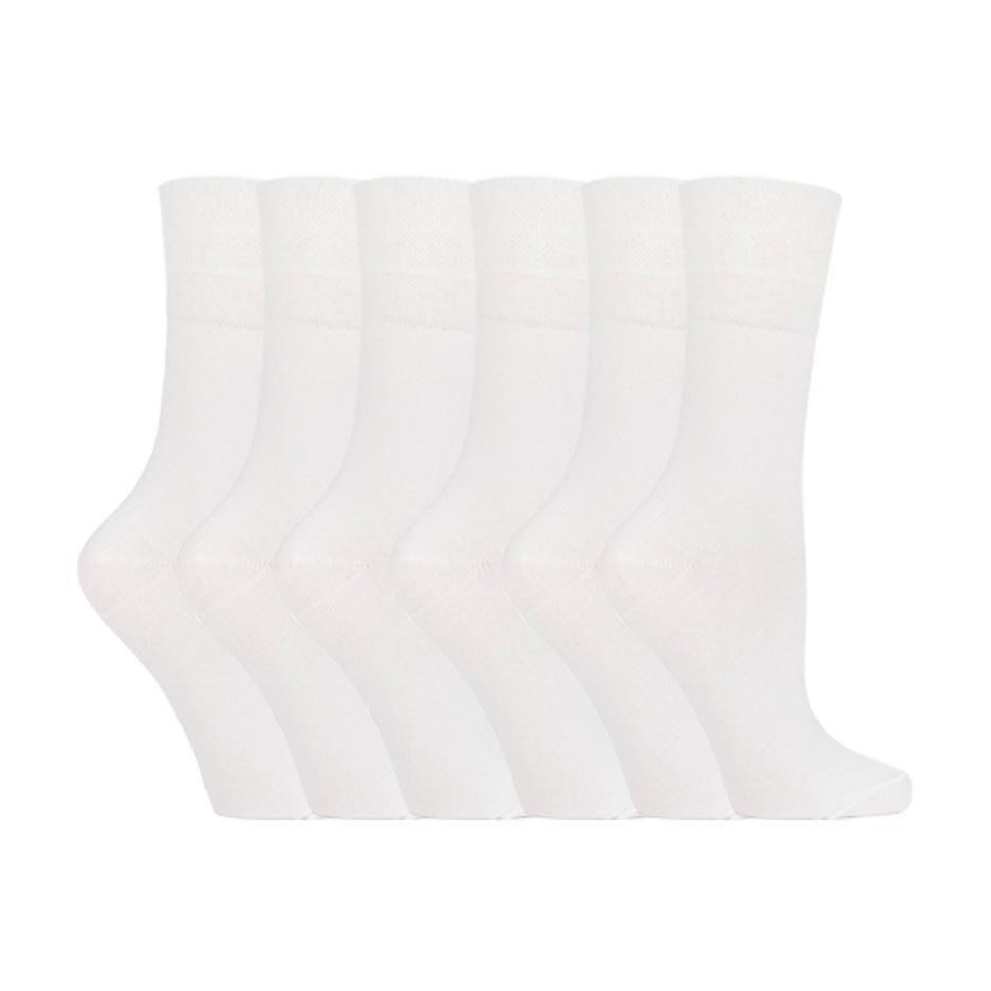 Sock Snob 6 Pack Womens Non Elastic Cotton Diabetic Socks with Seamless Toe