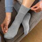 Sock Snob 6 Pack Womens Non Elastic Cotton Diabetic Socks with Seamless Toe
