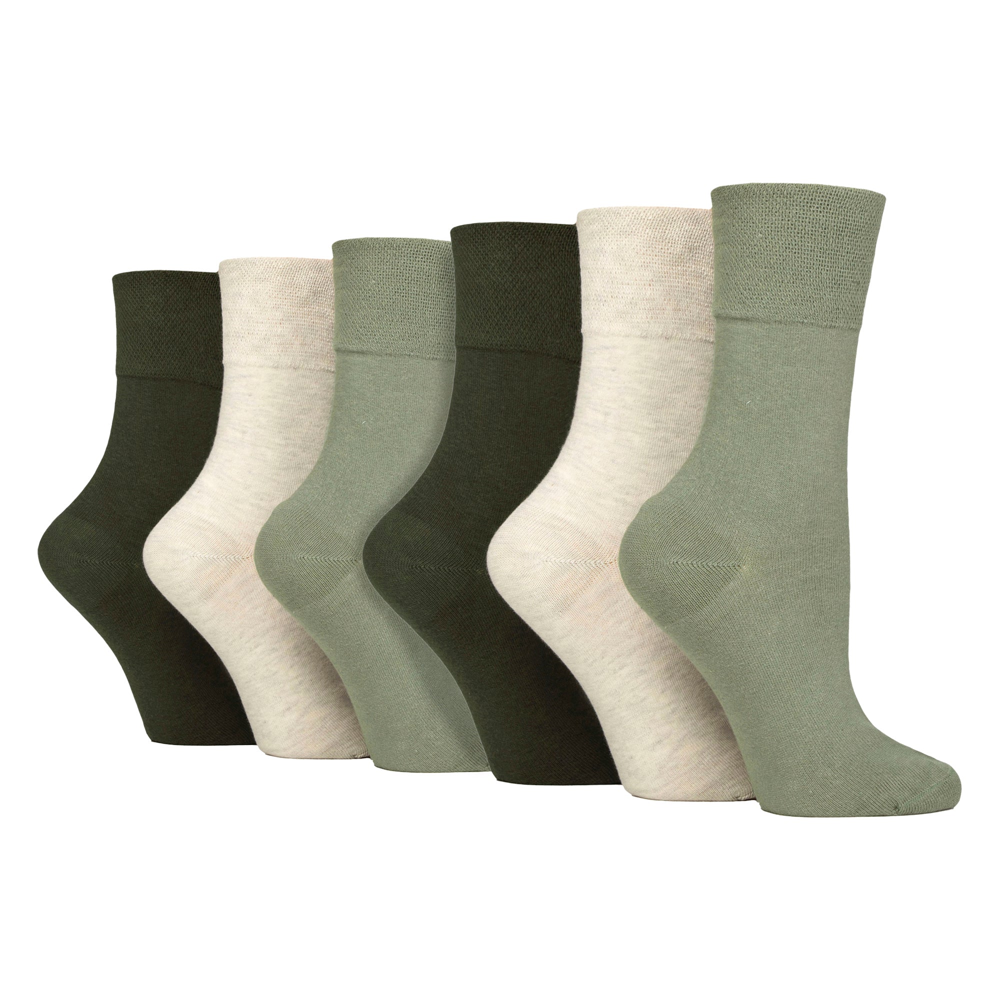 Sock Snob 6 Pack Womens Non Elastic Cotton Diabetic Socks with Seamless Toe