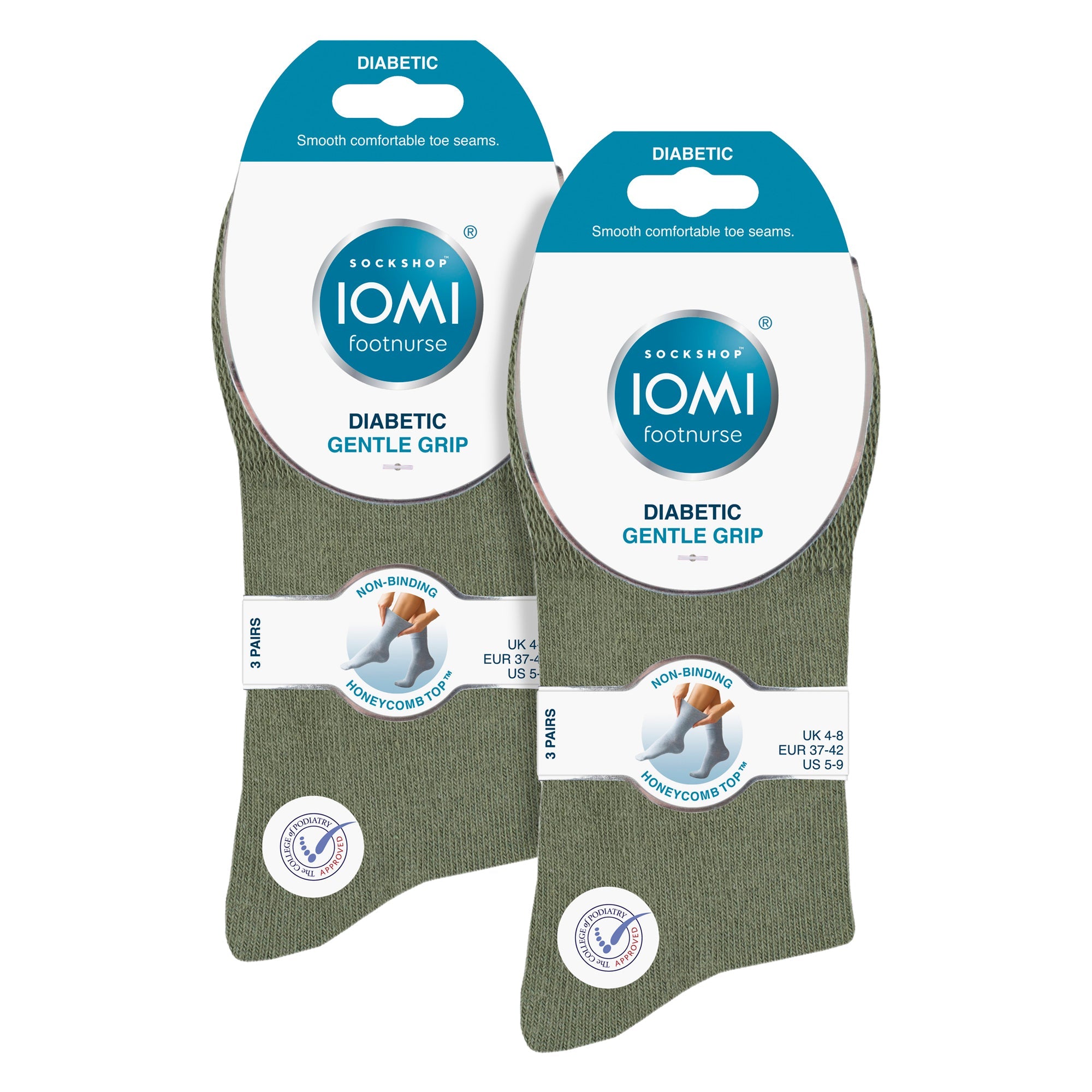 Sock Snob 6 Pack Womens Non Elastic Cotton Diabetic Socks with Seamless Toe