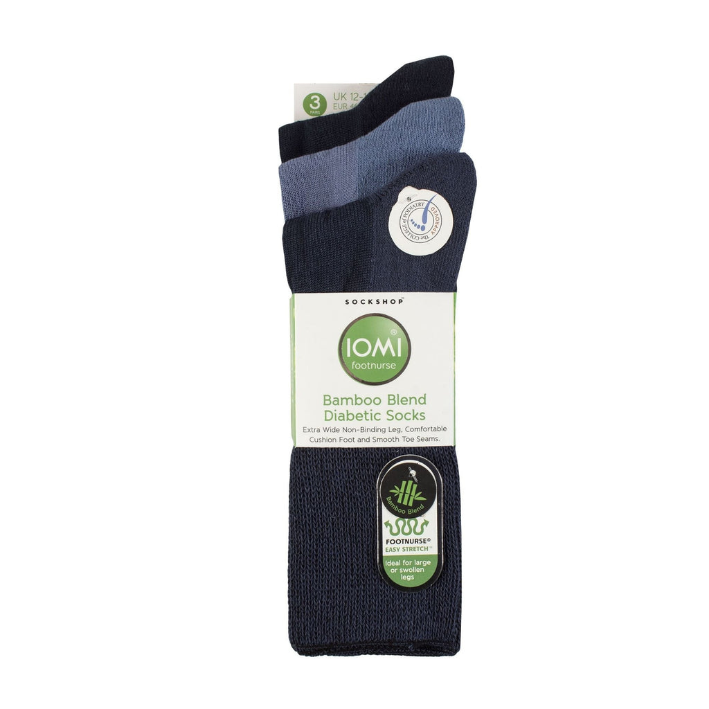 Sock Snob 3 Pack Extra Wide Bamboo Diabetic Socks for Swollen Legs