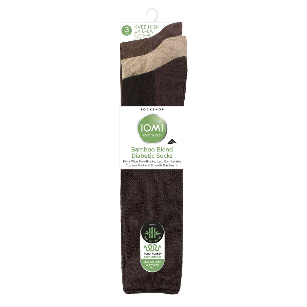 Sock Snob 3 Pack Womens Knee High Soft Bamboo Diabetic Socks