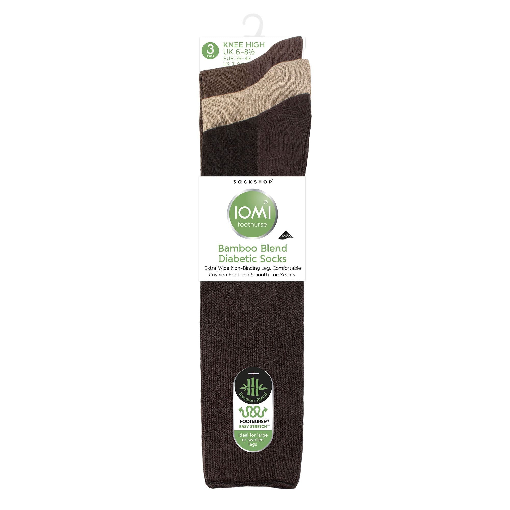 Sock Snob 3 Pack Womens Knee High Soft Bamboo Diabetic Socks