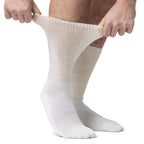 IOMI 3 Pack Extra Wide Cotton Diabetic Socks for Swollen Legs