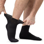 IOMI 3 Pack Extra Wide Cotton Low Cut Ankle Diabetic Socks