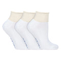 IOMI 3 Pack Extra Wide Cotton Low Cut Ankle Diabetic Socks