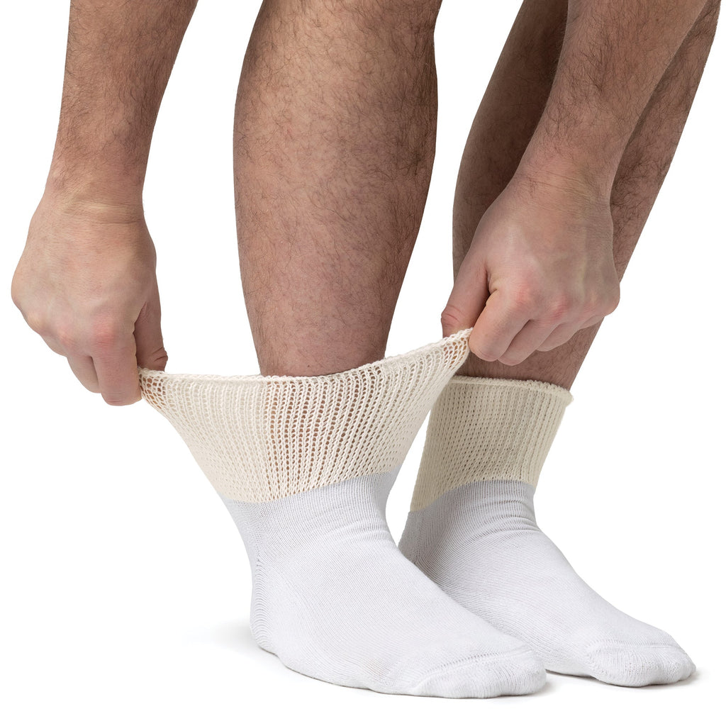IOMI 3 Pack Extra Wide Cotton Low Cut Ankle Diabetic Socks