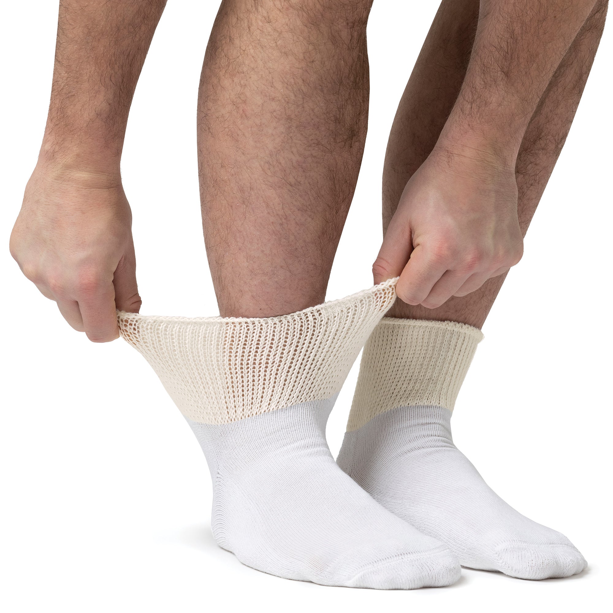 IOMI 3 Pack Extra Wide Cotton Low Cut Ankle Diabetic Socks