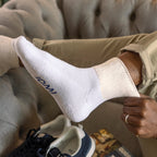 IOMI 3 Pack Extra Wide Cotton Low Cut Ankle Diabetic Socks