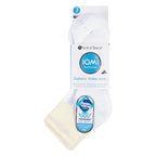 IOMI 3 Pack Extra Wide Cotton Low Cut Ankle Diabetic Socks