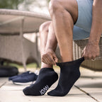 IOMI 3 Pack Cotton Trainer Diabetic Socks for Swollen Feet and Ankles