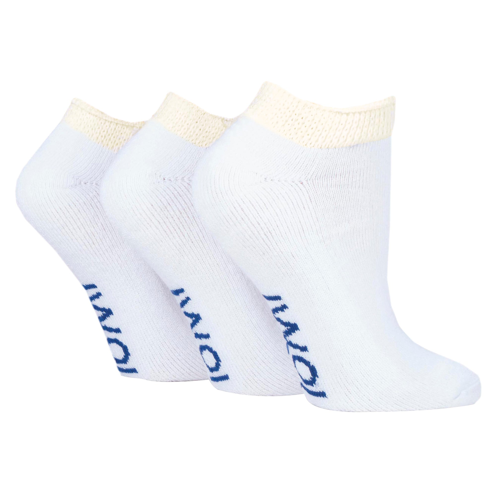 IOMI 3 Pack Cotton Trainer Diabetic Socks for Swollen Feet and Ankles