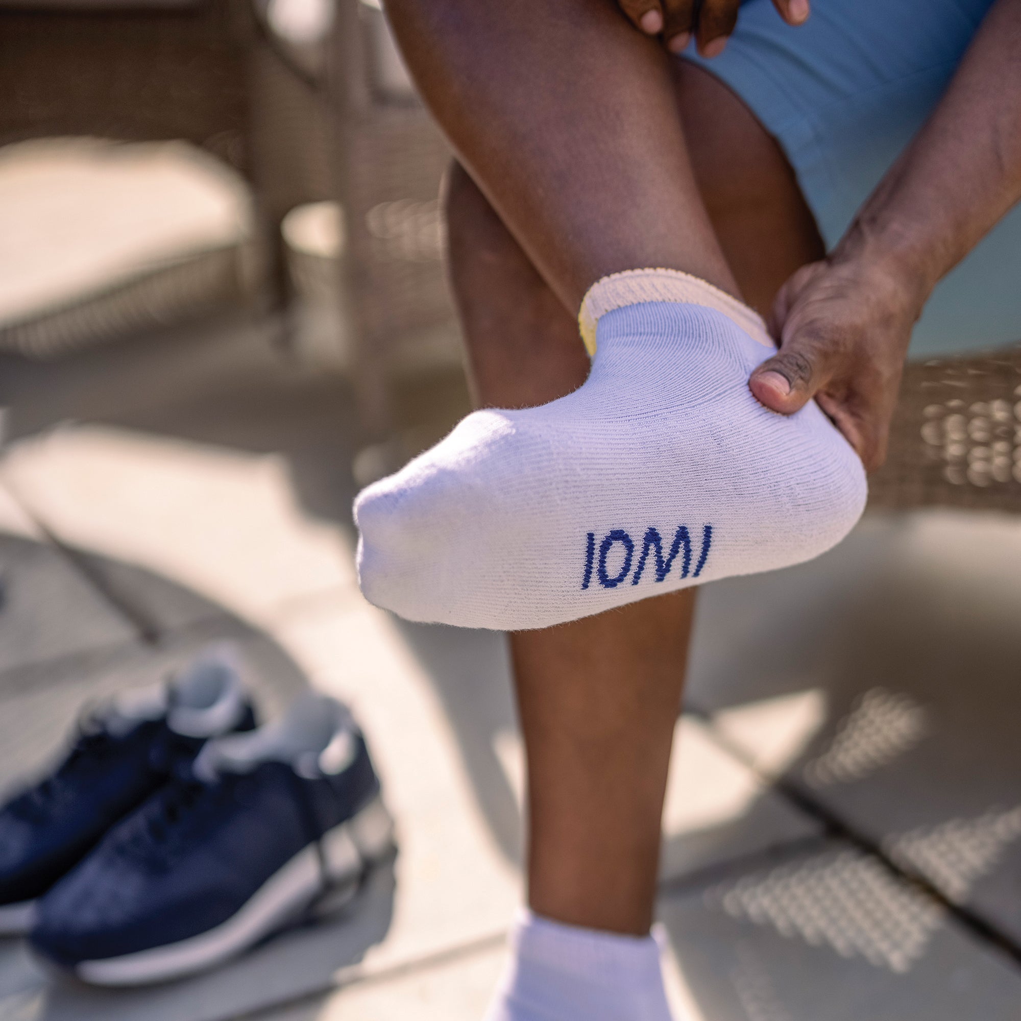 IOMI 3 Pack Cotton Trainer Diabetic Socks for Swollen Feet and Ankles
