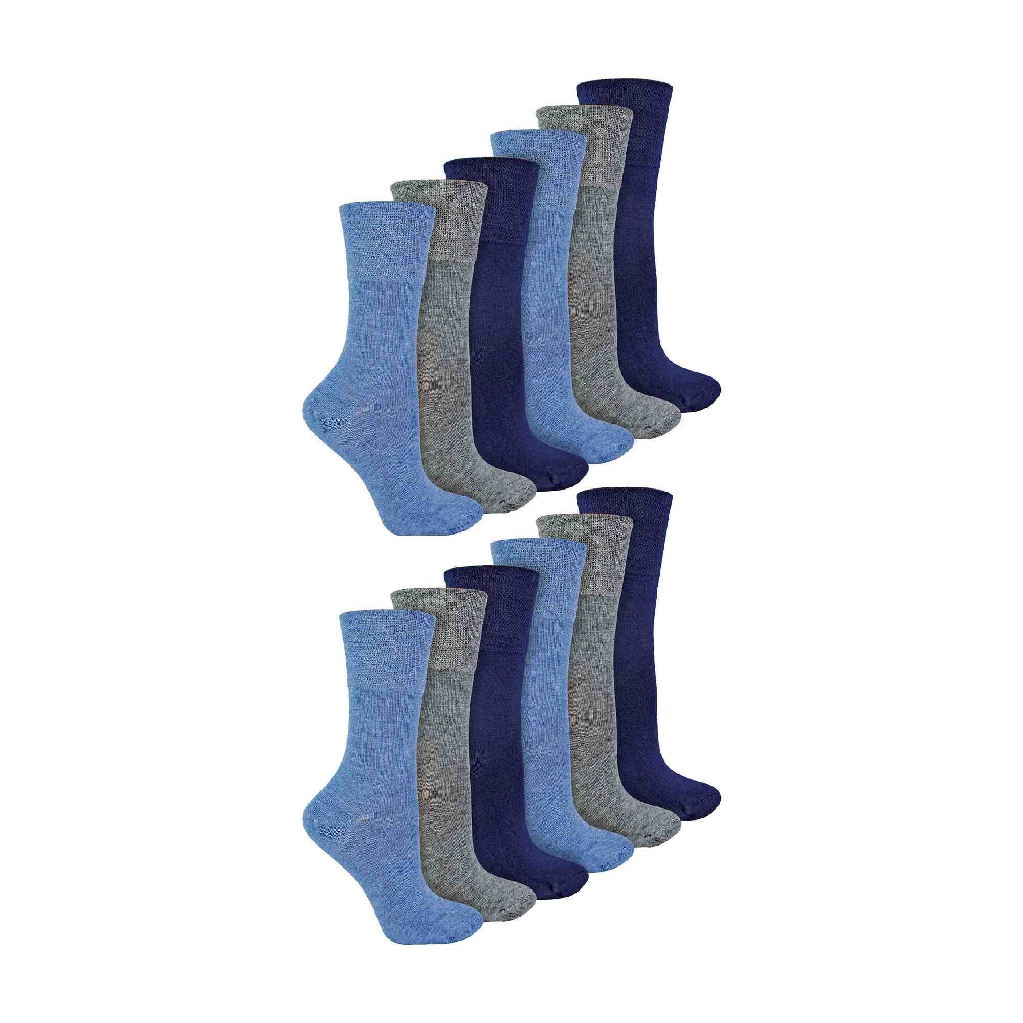 Sock Snob 12 Pairs Womens Diabetic Bamboo Socks