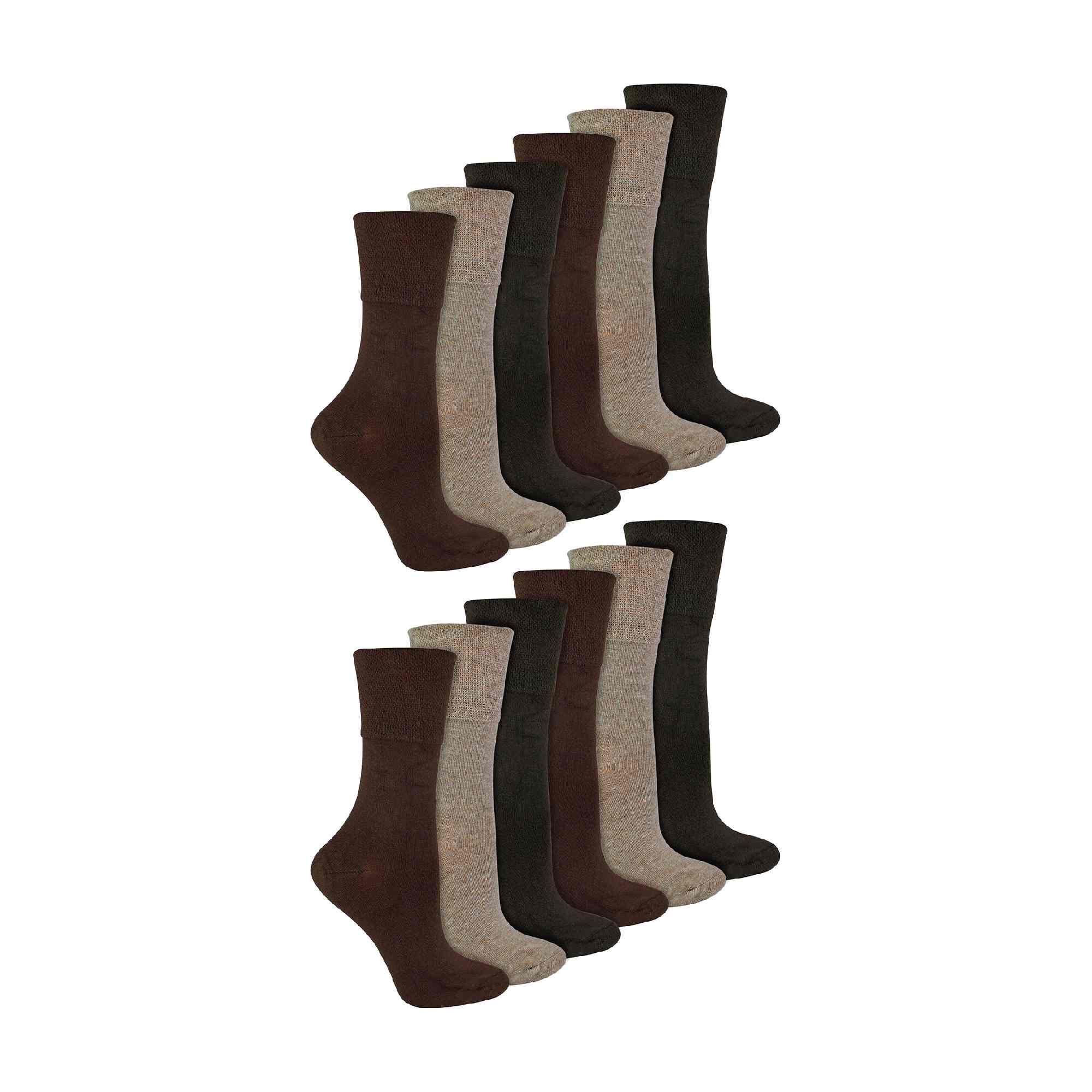 Sock Snob 12 Pairs Womens Diabetic Bamboo Socks