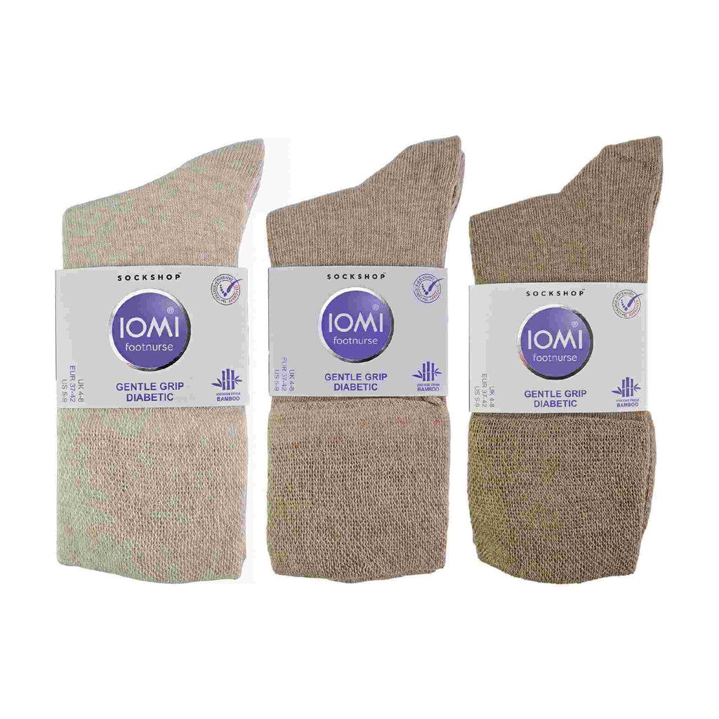 Gentle Grip 6 Pack Womens Non Elastic Bamboo Diabetic Socks