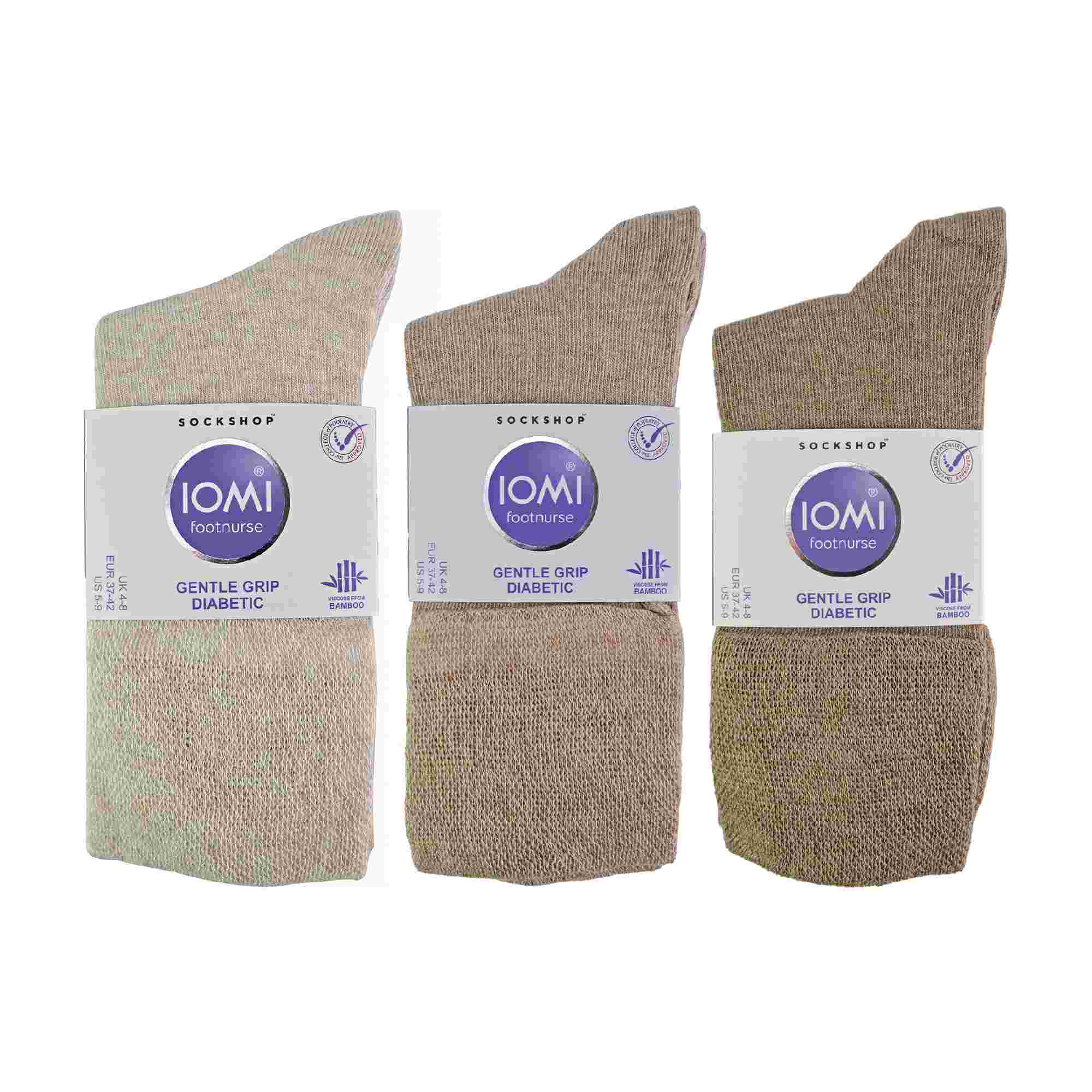 Gentle Grip 6 Pack Womens Non Elastic Bamboo Diabetic Socks